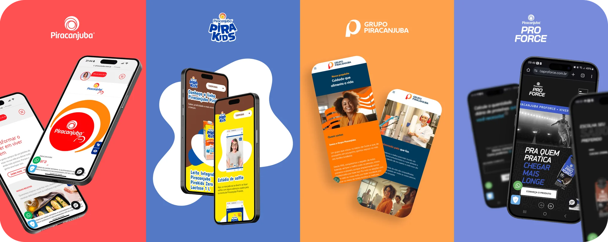 Sites Institucionais das diversas marcas do Grupo Piracanjuba | BASE Digital
