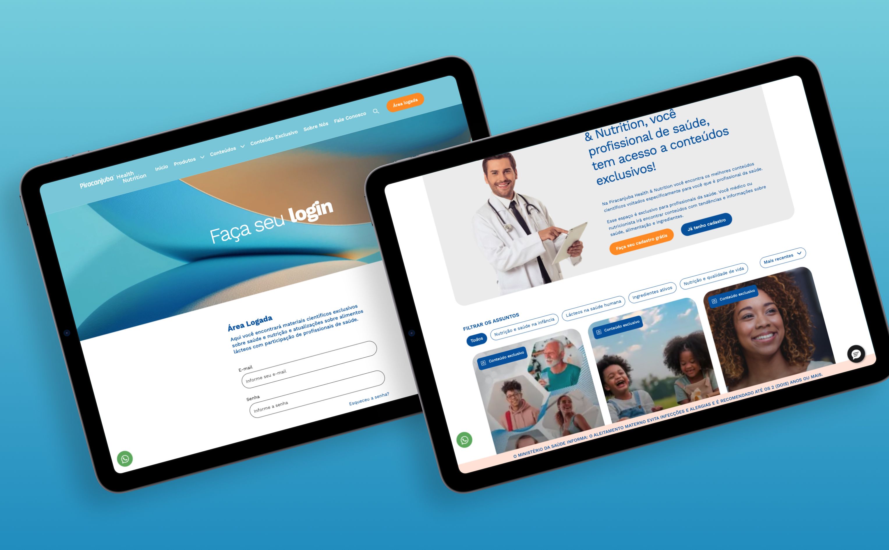 Site Institucional: Piracanjuba Health & Nutrition