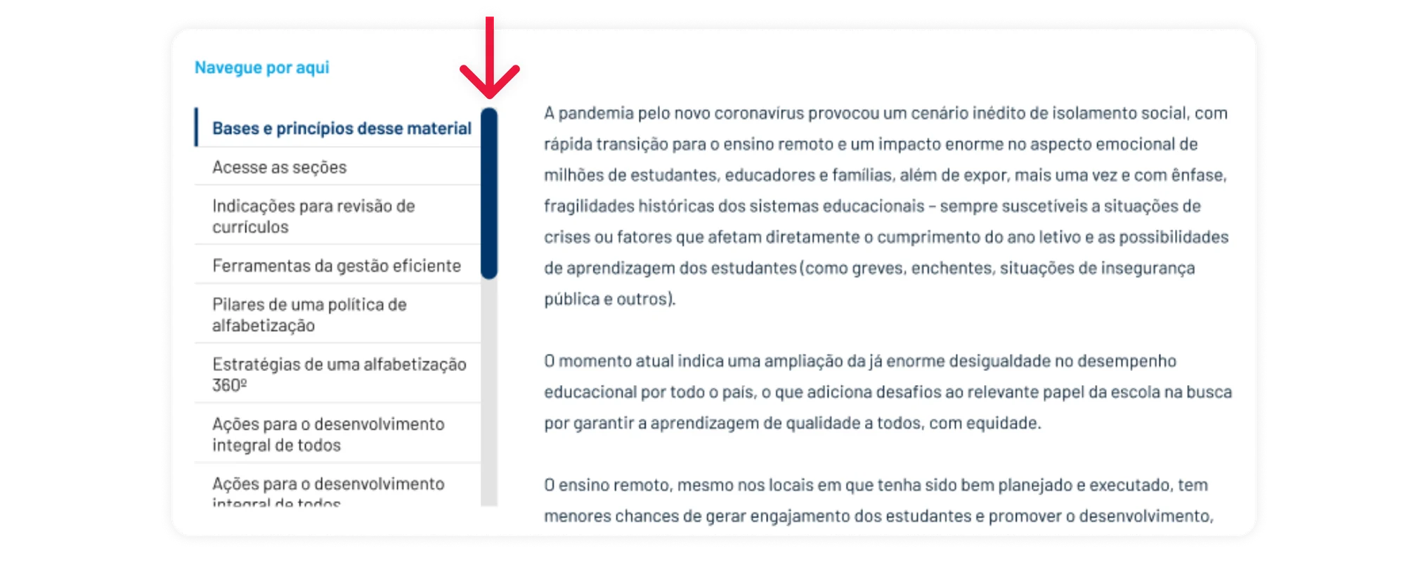 Case: Instituto Ayrton Senna | Terceira versão do componente