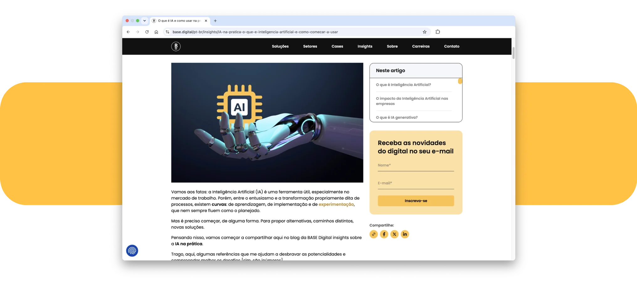 IA na Prática: o que é Inteligência Artificial e como começar a usar | BASE Digital