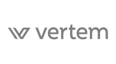 Logo da Vertem, cliente da BASE Digital para criação de conteúdo estratégico.