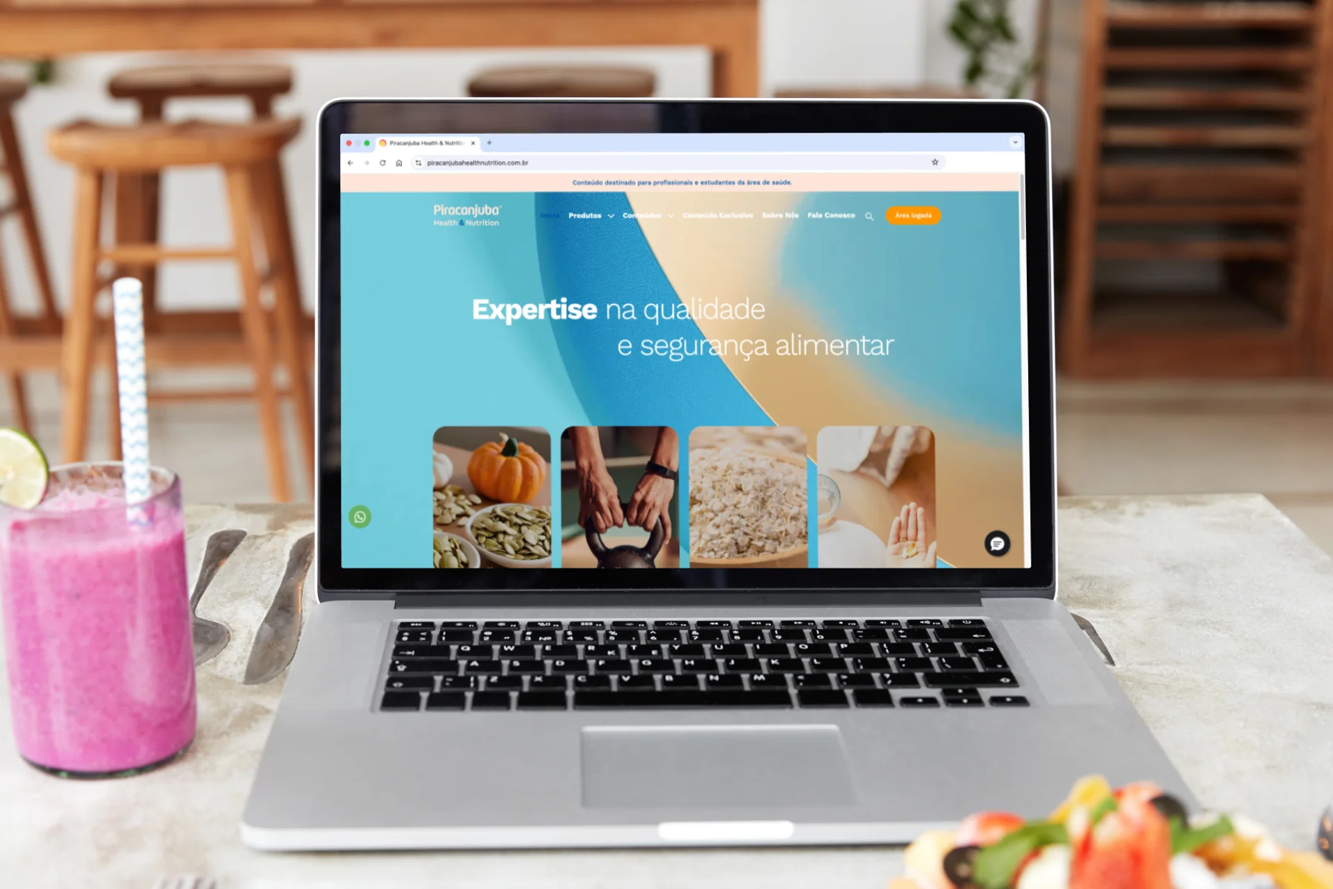 Site Institucional: Piracanjuba Health & Nutrition