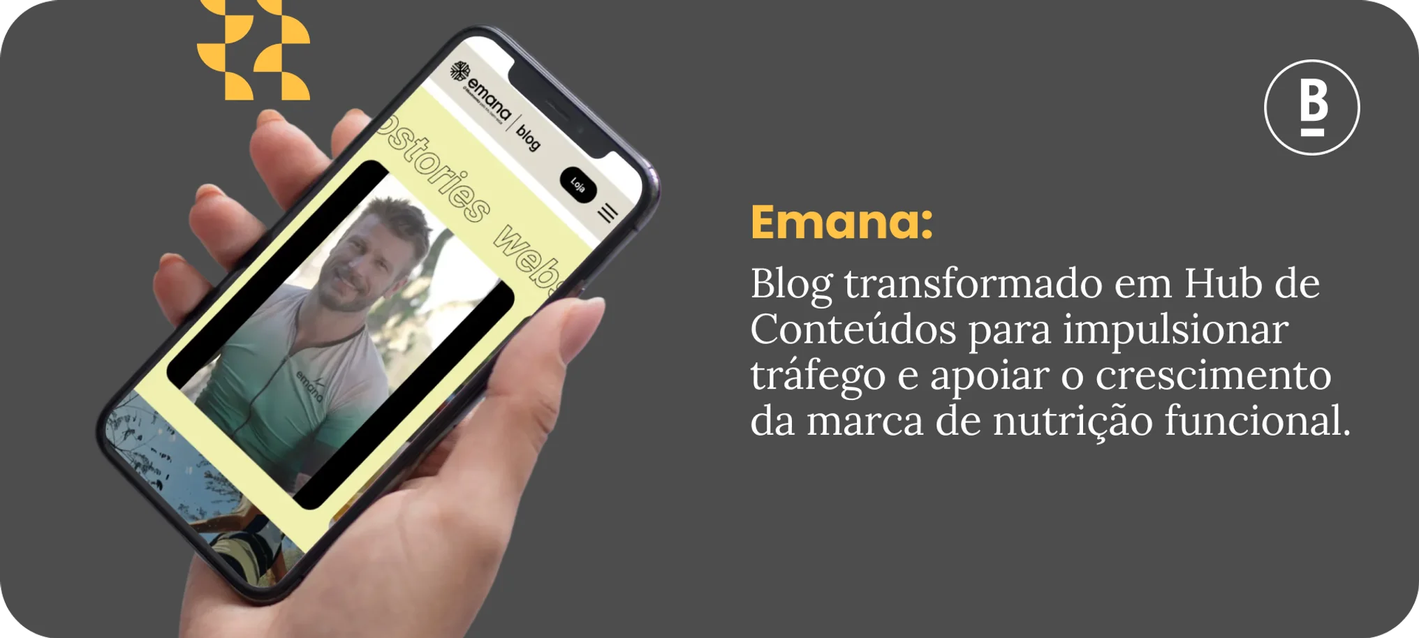 Emana: Blog transformado em Hub de Conteúdos para impulsionar tráfego e apoiar o crescimento da marca de nutrição funcional.