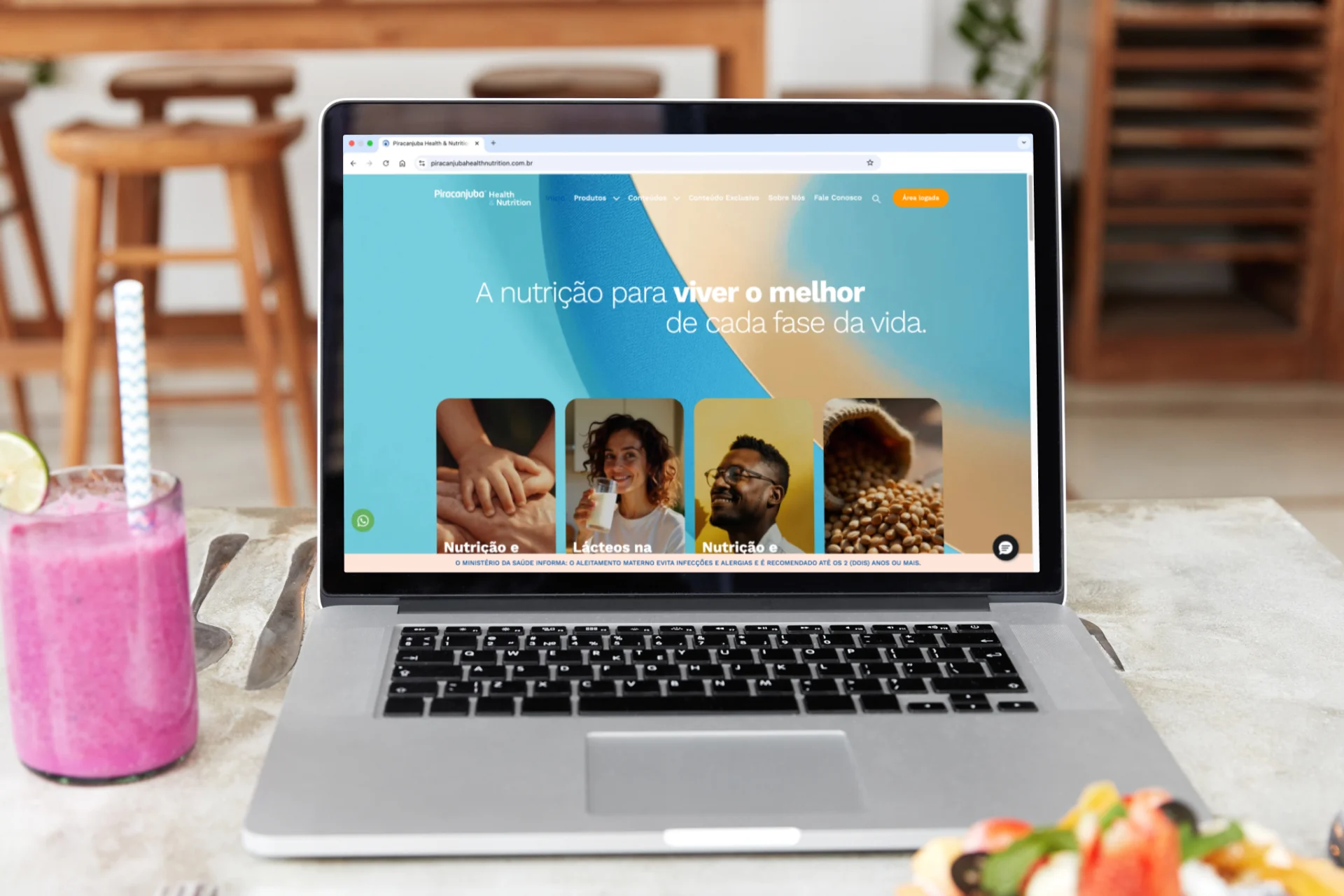 Site Institucional: Piracanjuba Health & Nutrition