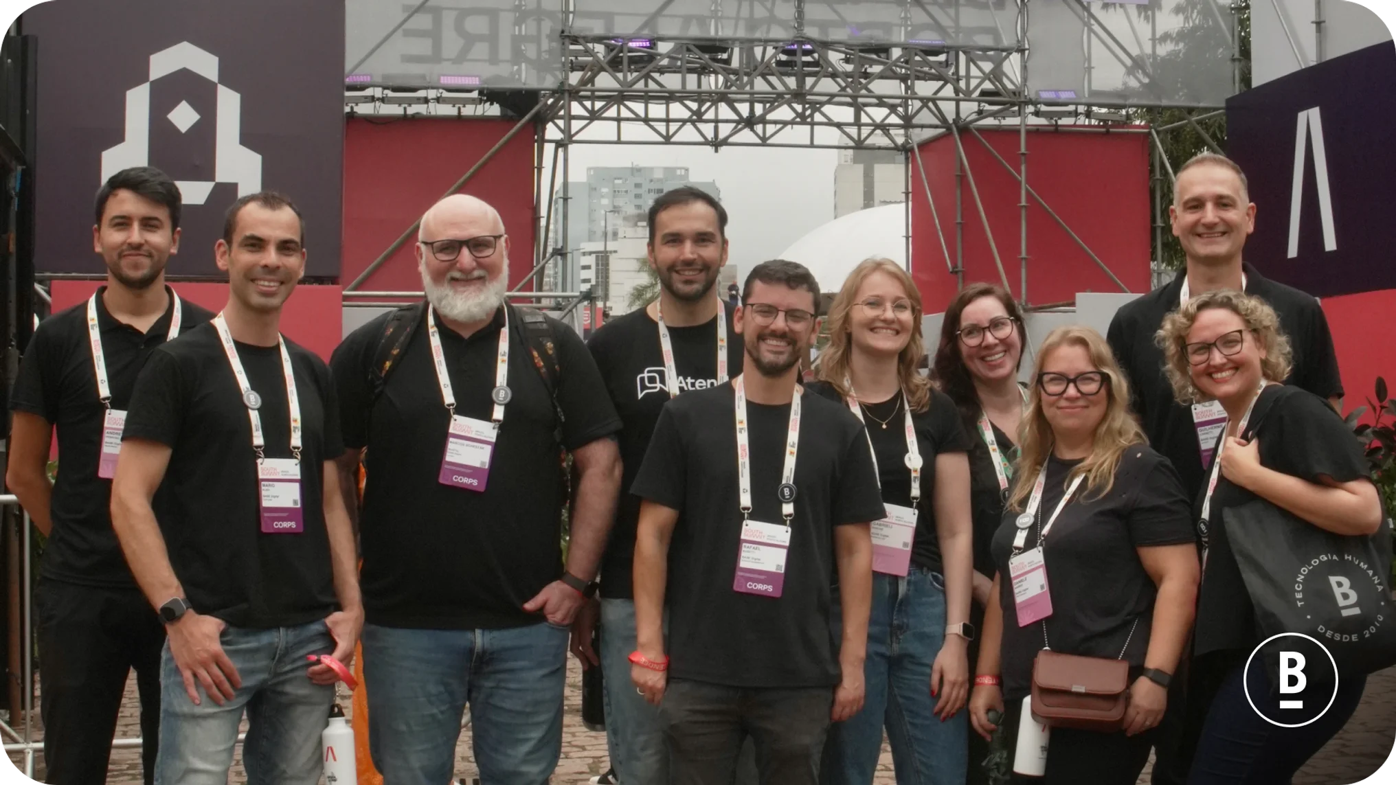 Equipe da BASE Digital, Grano e Atendo na South Summit Brazil 2026